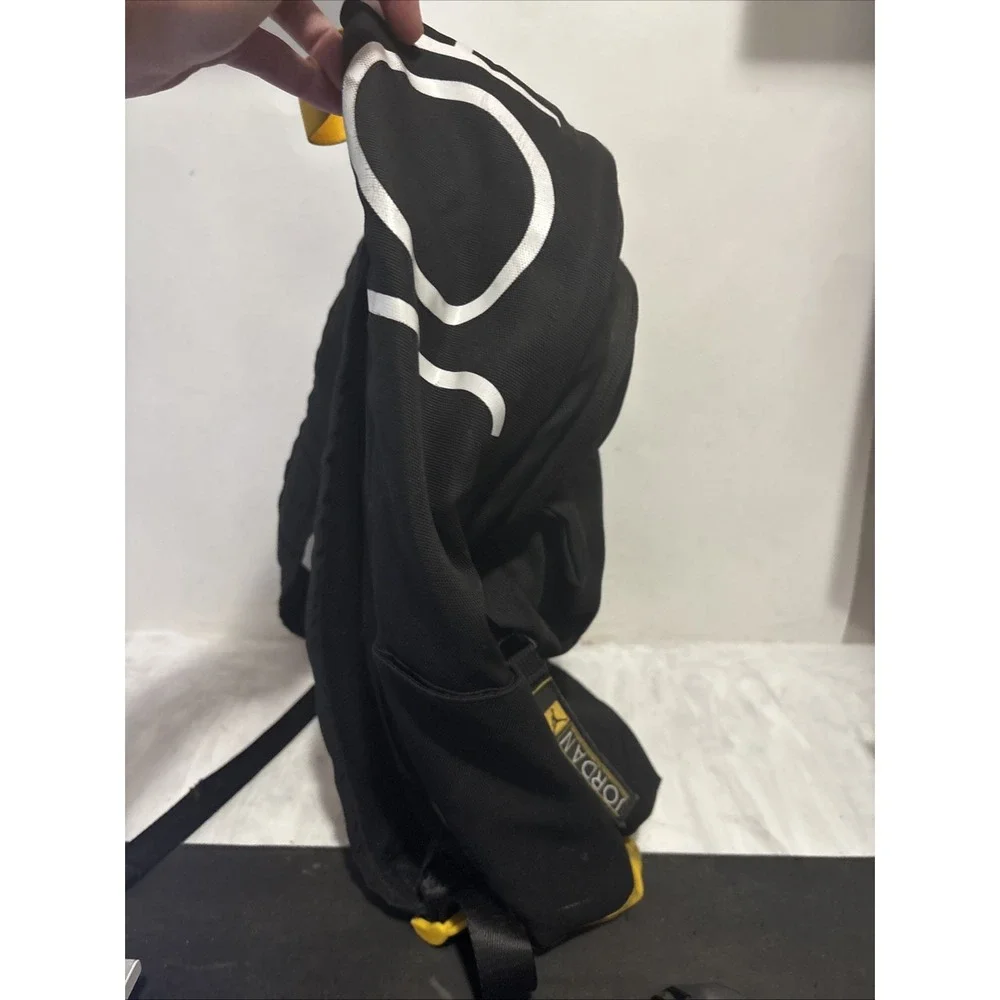 Nike Air Jordan Mens Patrol Black Adjustable Backpack Black And Yellow 18